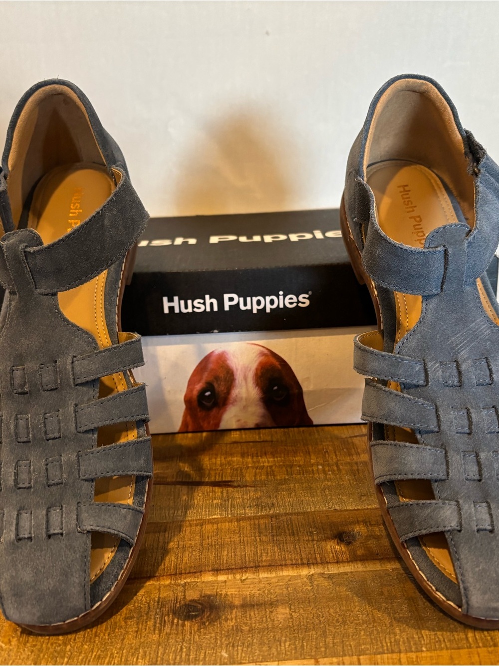 Hush Puppies NIB Women’s Dusty Blue Suede Fisherman Sandals